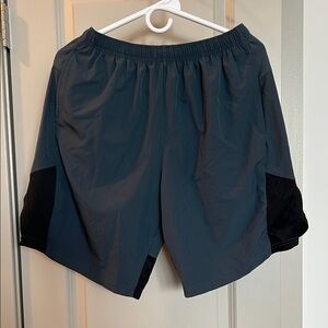 Men's Athletic Shorts - Black and Gray